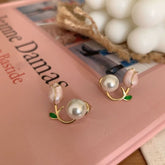 Sparkling Tulip Diamond Earrings